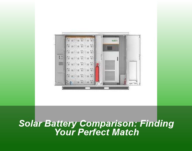 Solar Battery Comparison: Finding Your Perfect Match